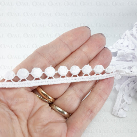 Koronka gipiurowa 11mm/20m biała 2159