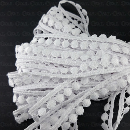 Koronka gipiurowa 11mm/20m biała 2159