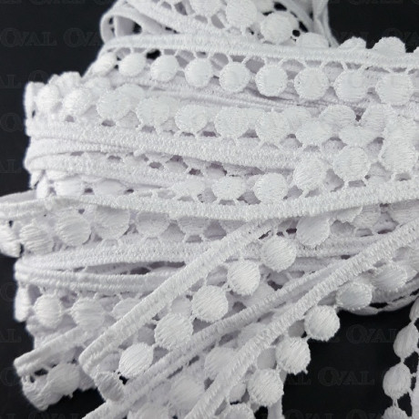 Koronka gipiurowa 11mm/20m biała 2159