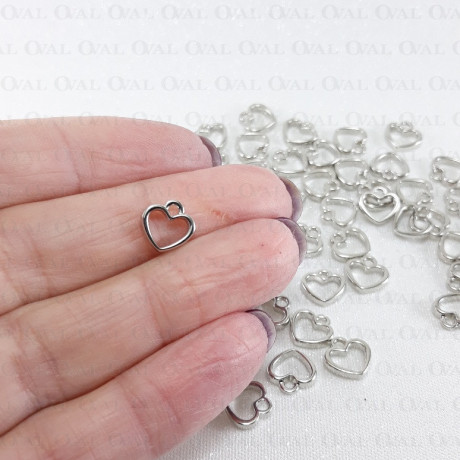 Serduszko metalowe 10 lub 50szt 3357