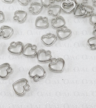 Serduszko metalowe 10 lub 50szt 3357