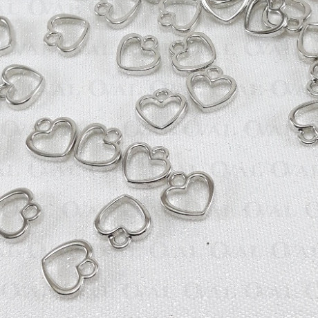 Serduszko metalowe 10 lub 50szt 3357