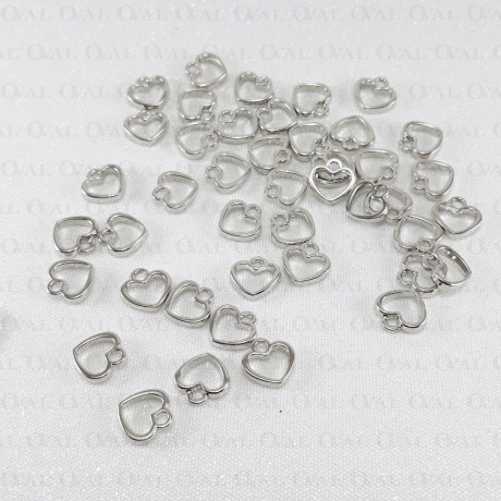 Serduszko metalowe 10 lub 50szt 3357