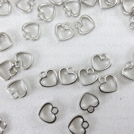 Serduszko metalowe 10 lub 50szt 3357