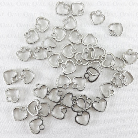 Serduszko metalowe 10 lub 50szt 3357
