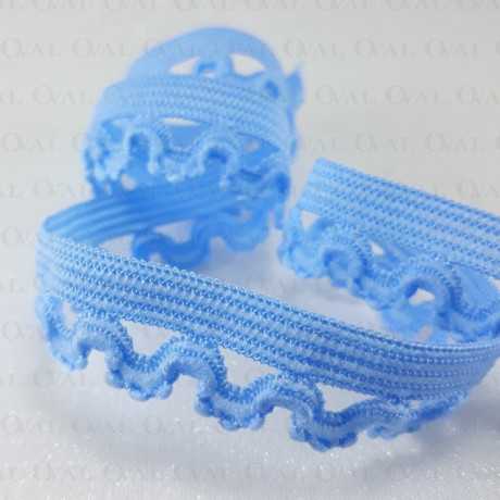 Gumokoronka 15mm/ 1 lub 25m błękit  4999