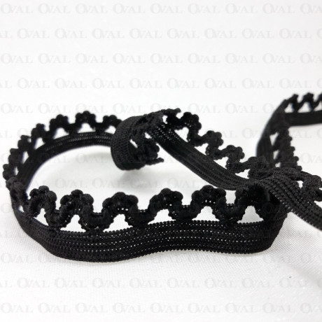 Gumokoronka 15mm/ 1 lub 25m czarna  4500