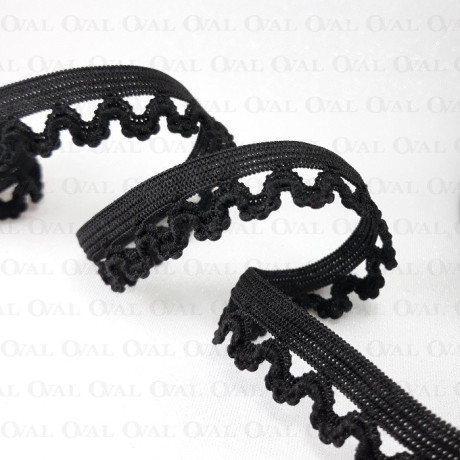 Gumokoronka 15mm/ 1 lub 25m czarna  4500