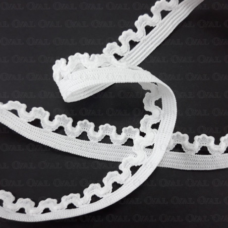 Gumokoronka 15mm/ 1 lub 25m biała  4501