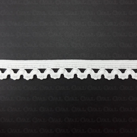 Gumokoronka 15mm/ 1 lub 25m biała  4501