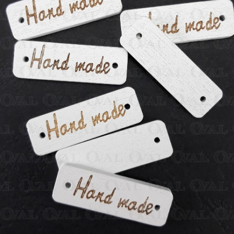 Label, wooden patch – HANDMADE patches