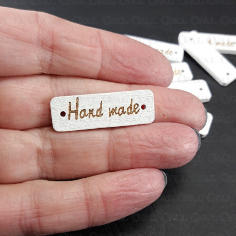 Label, wooden patch – HANDMADE patches