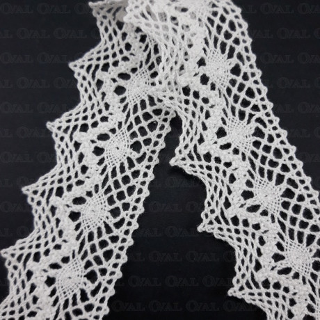 Koronka bawełniana 40mm/20yard  śmietana 3374