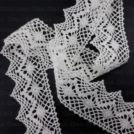 Koronka bawełniana 40mm/20yard  śmietana 3374