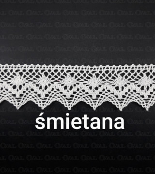 Koronka bawełniana 40mm/20yard  śmietana 3374