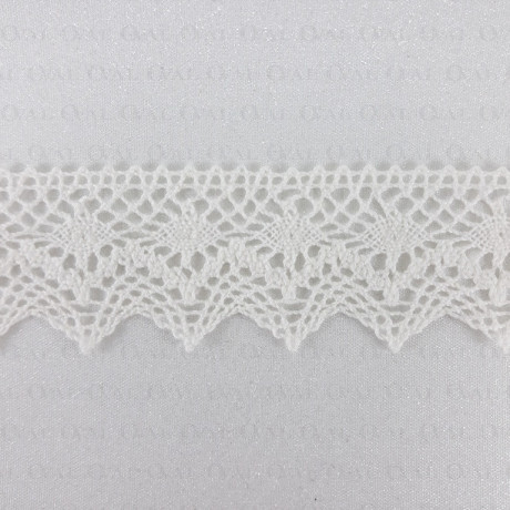 Koronka bawełniana 40mm/20yard  śmietana 3374