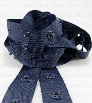 Zatrzaski na taśmie granat 1m nr 1819