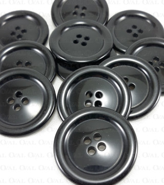 Guzik poliestrowy czarny 35mm/10 lub 100szt  5013