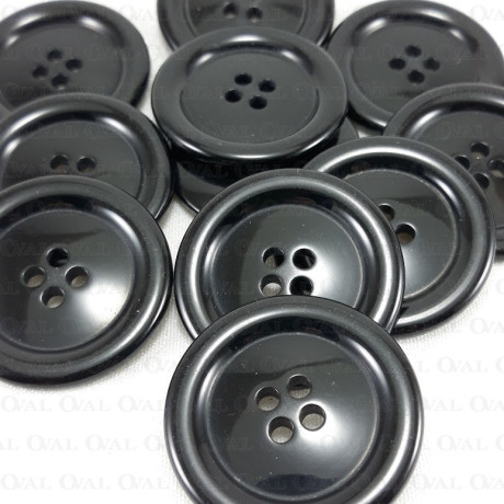 Guzik poliestrowy czarny 35mm/10 lub 100szt  5013