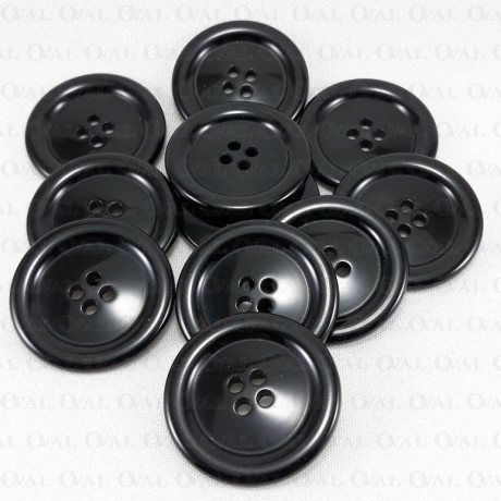 Guzik poliestrowy czarny 35mm/10 lub 100szt  5013