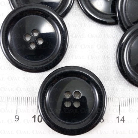 Guzik poliestrowy czarny 35mm/10 lub 100szt  5013