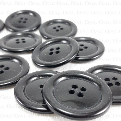 Guzik poliestrowy czarny 35mm/10 lub 100szt  5013