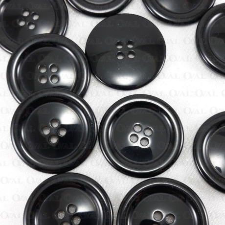 Guzik poliestrowy czarny 35mm/10 lub 100szt  5013