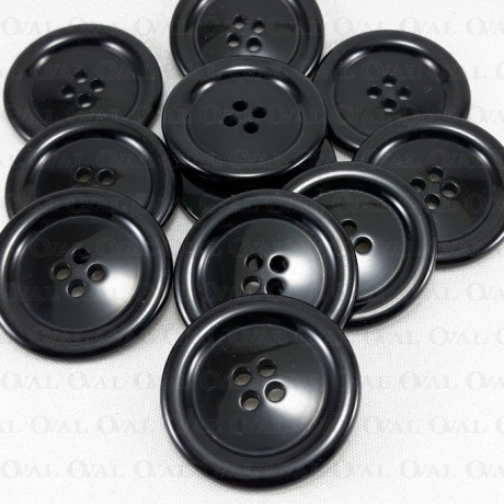 Guzik poliestrowy czarny 35mm/10 lub 100szt  5013