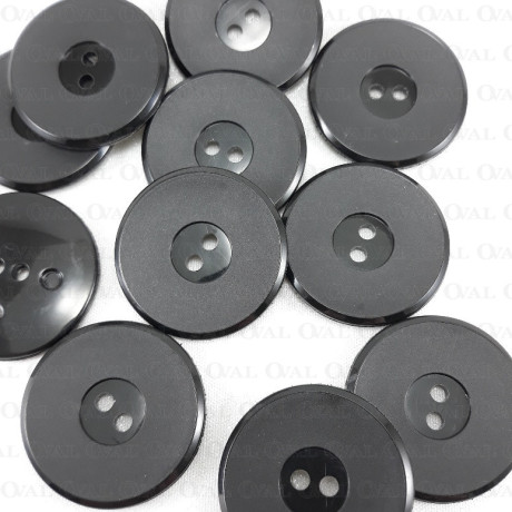Guzik poliestrowy czarny 35mm/10 lub 100szt  5014
