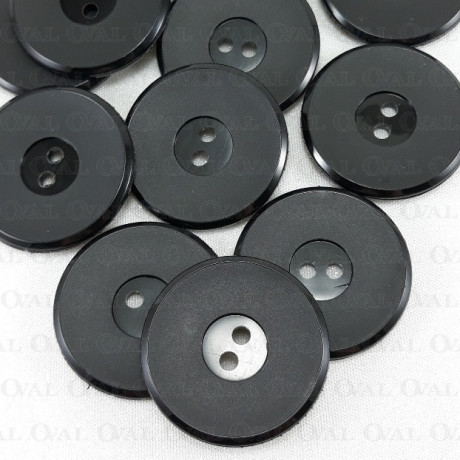 Guzik poliestrowy czarny 35mm/10 lub 100szt  5014