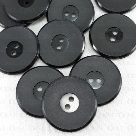 Guzik poliestrowy czarny 35mm/10 lub 100szt  5014