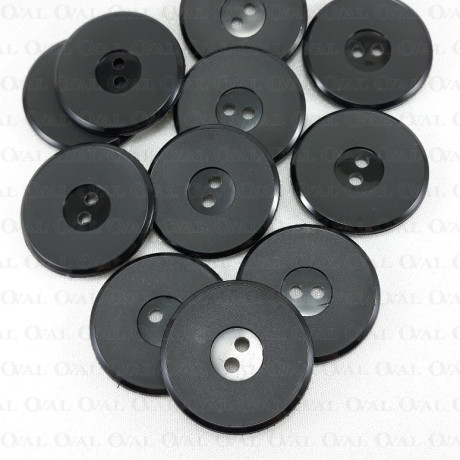 Guzik poliestrowy czarny 35mm/10 lub 100szt  5014