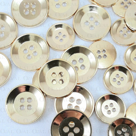 Guzik metalowy 15,20mm/100szt złoty 5016