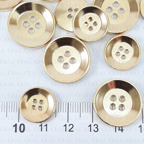 Guzik metalowy 15,20mm/100szt złoty 5016