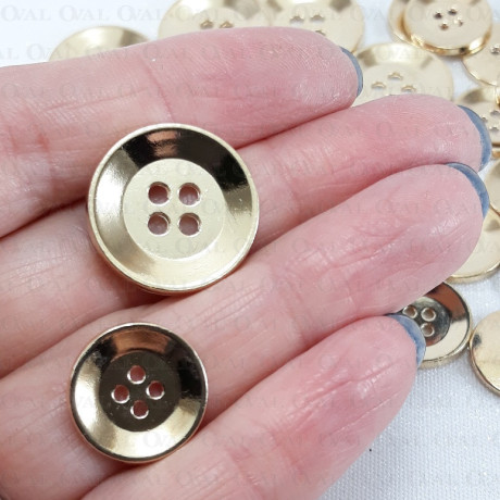 Guzik metalowy 15,20mm/100szt złoty 5016