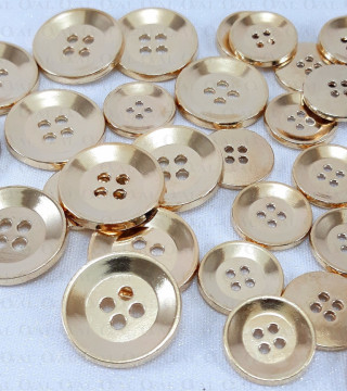 Guzik metalowy 15,20mm/100szt złoty 5016