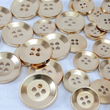 Guzik metalowy 15,20mm/100szt złoty 5016