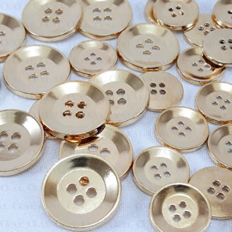 Guzik metalowy 15,20mm/100szt złoty 5016