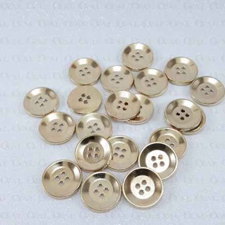 Guzik metalowy 15,20mm/100szt złoty 5016