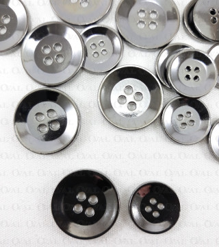 Guzik metalowy 15,20mm/100szt ciemny nikiel 5017