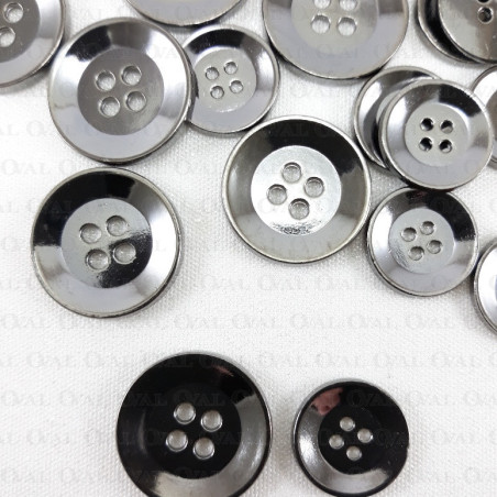 Guzik metalowy 15,20mm/100szt ciemny nikiel 5017