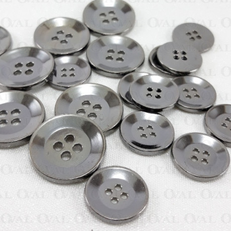 Guzik metalowy 15,20mm/100szt ciemny nikiel 5017