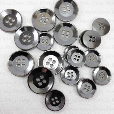 Guzik metalowy 15,20mm/100szt ciemny nikiel 5017