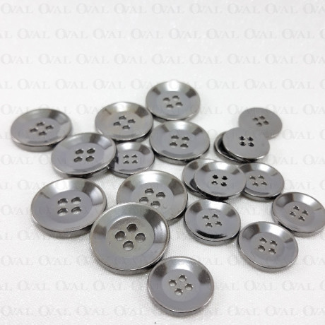 Guzik metalowy 15,20mm/100szt ciemny nikiel 5017