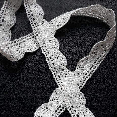 Koronka bawełniana O 20mm/25m śmietana 5019