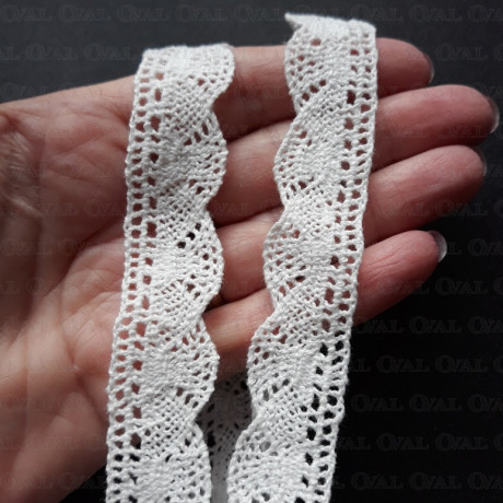 Koronka bawełniana O 20mm/25m śmietana 5019