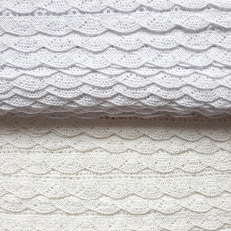 Koronka bawełniana O 20mm/25m biała 5020