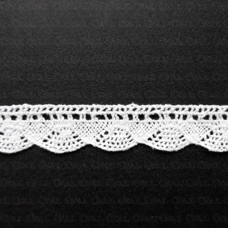 Koronka bawełniana O 20mm/25m biała 5020