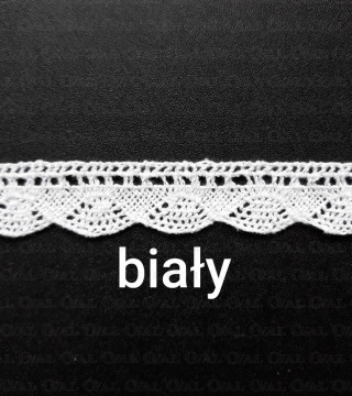 Koronka bawełniana O 20mm/25m biała 5020