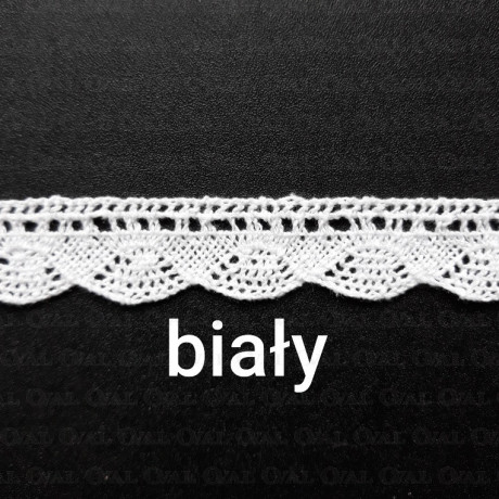 Koronka bawełniana O 20mm/25m biała 5020